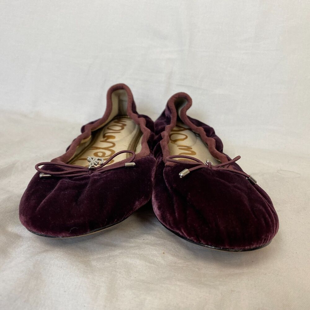Sam Edelman Burgundy Velvet Flats - Picture 7 of 9